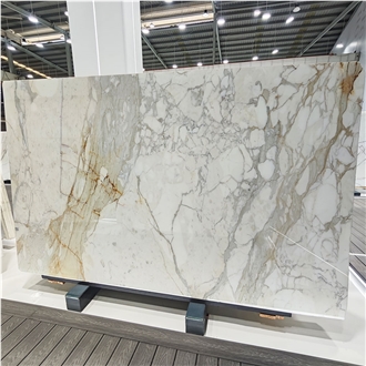 Calacatta Gold Marble Slab And Tiles Polished Natural Veins