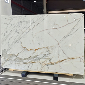 Luxury Calacatta Gold Marble Slab For Wall & Floor Tile
