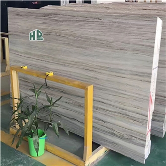 Wood Grain Crystal Marble Slabs For Flooring & Wall Cladding