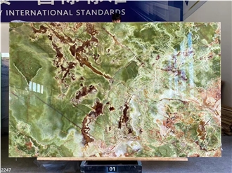 Ancient Green Onyx Slabs Multicolor Balochistan Green Onyx