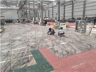 Arabescato Grigio Rosa Marble Tiles For Hotel Floor