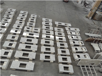 Carrara White Marble Bath Top