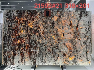 Splendor White Tourmaline Brazilian Polished Granite Slabs