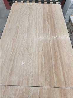 Honed Filled Turkey Classic Beige Travertine Vein Cut Slabs