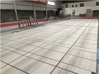 White Wood Marble Wall Tiles For Luxury Hotel Projects