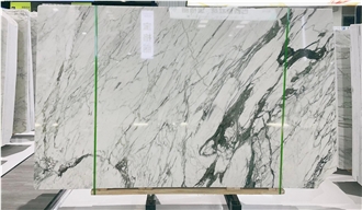 Italy Bulgari White Marble Slabs Polished