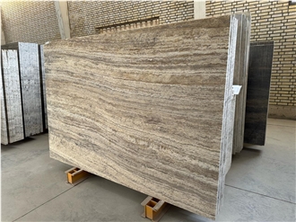 Silver Travertine Slabs