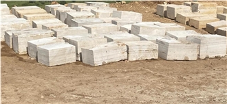 White Travertine Blocks