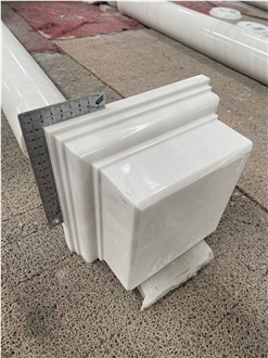 Bianco Sivec Marble Column Bases