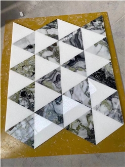 Cold Jade Marble Mosaic Tiles Design