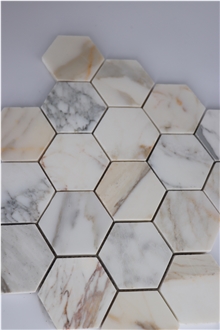 Hexagon Marble Mosaic Design Wall And Floor Tiles