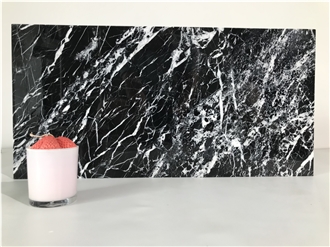 Nero Black Marquina Marble Slabs