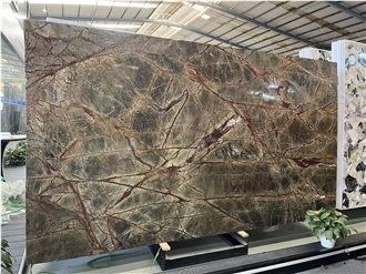 Hot Sale Rainforest Green Marble Slabs With High Quality