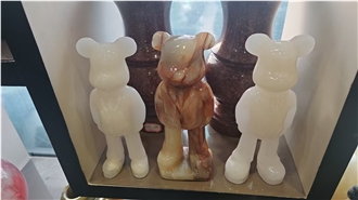 Marble Bear Brick Sculptures