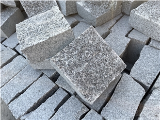 Grey Granite Driveway Pavers, Cobbles Paving Stone