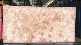 Pink Crystal Gemstone Semiprecious Stone Slabs