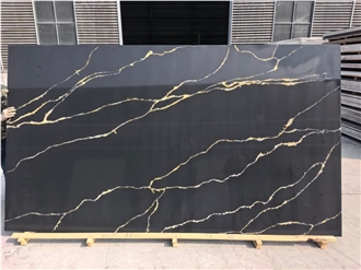 Catalatta Black Golden Quartz Slabs