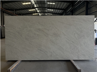 Taj Mahal Quartzite Texture Printed Quartz Slabs In Honed Surface