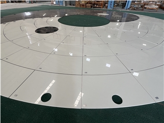 Black&White Micro Crystallized Stone Waterjet Floor Pattern