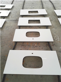 2001 Super White Artificial Stone Bath Countertop