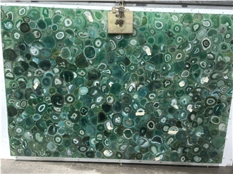 Green Agate Semiprecious Stone Panels