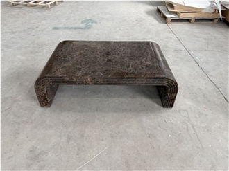 Spanish Dark Emperador Marble Coffee Table
