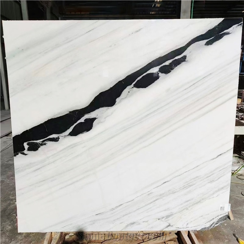 Black And White Marble Slab Polished Bookmatch Wall Tiles