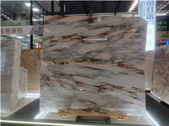 Calacatta Pink Marble Slabs And Tiles