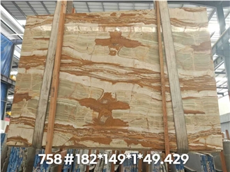 GOLDTOP Luxury Green Esmeraldo Onyx Slabs For Wall