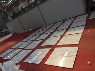 Goldtop OEM Natural Calacatta White Marble Floor Tiles
