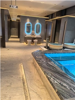 Landscape Green Marble Commercial Floor Tiles