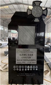 Absolute Black Polished Granite Monument