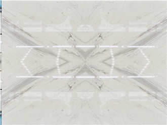 Bookmatched Volakas White Marble Slabs
