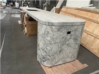 Super White Quartzite Reception Commercial Counters