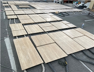 Vein-Cut Turkish Beige Travertine Tiles