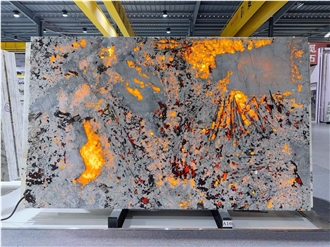 Big Crystal Tourmaline Patagonia Brazilian Quartzite Slabs