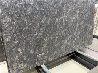 Honed Brazil Asterix Granite Black Luxurious Slabs For Floor