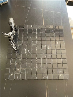 Honed Marble Square Mosaic Tiles For Floors And Walls