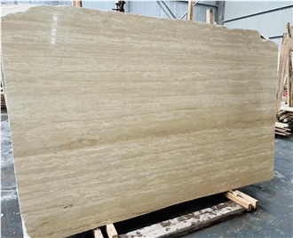 Honed Turkey Classic Light Beige Denizli Travertine Slabs