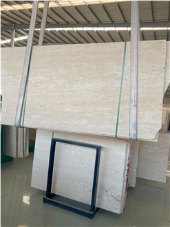 Matt Turkey Ivory White Rome Travertine Vein Cut Slabs
