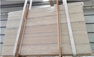 Matt Unfilled Italy Grey Ocean Silver Blue Travertine Slabs