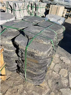 Natural Irregular Black Granite Garden Stepping Paving Stone