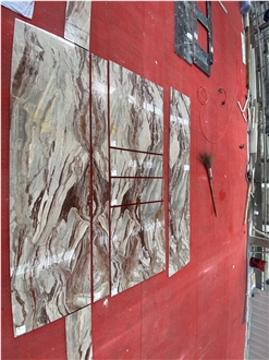 Polished Bookmatched Monica Red Countertop