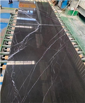 Polished Bookmatched Pietra Gray Marble Slabs For Walls