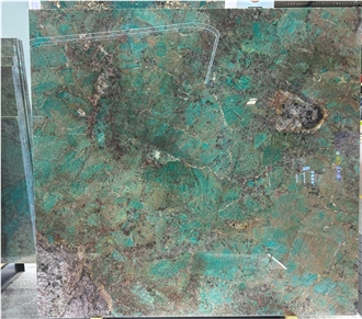 Polished Brazil Amazon Green Quartzite Slabs For Interior