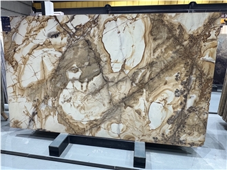 Polished Brazilian Beige Gold Roma Imperiale Granite Slabs