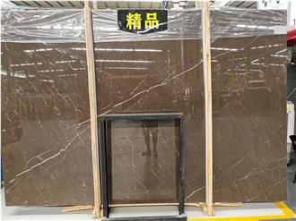 Polished Brown China Coffee Mousse Marble Slabs For Walls