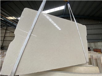 Polished Classic Beige Egypt Galala Marble Slabs For Walls