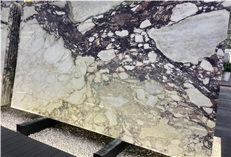 Polished Purple Italy Breccia Vagli Violetta Marble Slabs