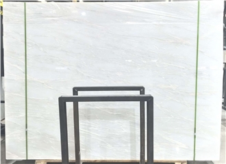 Polished White Namibia Cary Ice Marble Slabs For Walls